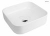 Oltens Hadsel umywalka 38,5 cm nablatowa kwadratowa z powłoką SmartClean biała 40807000